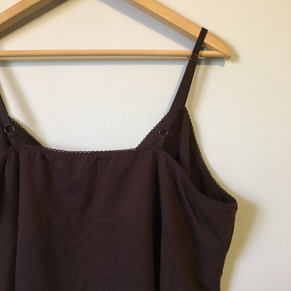 Y2K Brown Cotton Lace Hem and Bust Bodycon Cami - Picture 8 of 15